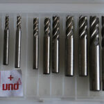FRESE PUNTE  4 TAGLIENTI HSS TESTA PIANA  3 - 18MM set 10 pz