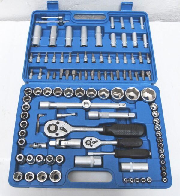SET CHIAVI BUSSOLA CRICCHETTO CHIAVE INSERTI TORX BUSSOLE VALIGETTA 108 PZ M.2