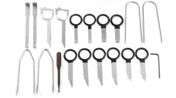 KIT 20 PZ PER RIMOZIONE ISTALLAZIONE MONTAGGIO STEREO AUTORADIO AUTO BMW PEUGEOT