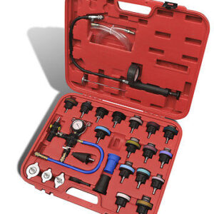 KIT 27 pz TESTER  PRESSIONE RADIATORE AUTO MACCHINA SPURGO PNEUMATICO RADIATORI