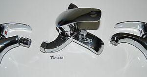 TRIS TRIO RUBINETTO MISCELATORI VASCA BIDET LAVABO RUBINETTI DOCCIA SET BAGNO