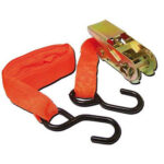 CINGHIA CON GANCI A CRICCHETTO PORTAPACCHI AUTO 25 mm X 4 mt 122,5/245 Kgs 12102