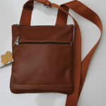 TRACOLLA BORSELLO UOMO VERA PELLE MARRONE MADE IN ITALY SHOULDER BAG LEATHER 420