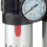 FILTRO RIDUTTORE MANOMETRO ATTACCO 1/4" REGOLATORE COMPRESSORE ANTICONDENSA SILV