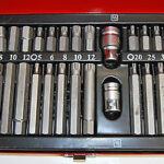 KIT SET INSERTI 40 PZ BUSSOLE PORTAINSERTI CHIAVI TORX HEX EXA XZN 1/2" 3/8" 011