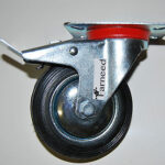 Ruota Per Carrelli con freno Carrello Industriale Base Girevole 4'' 10 cm