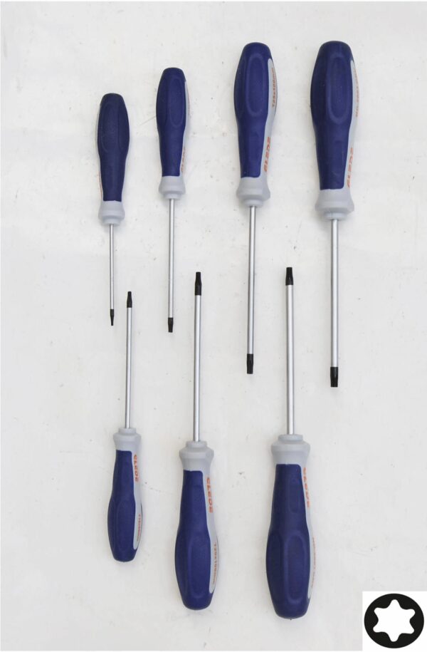 CACCIAVITI 7 PZ PEZZI CACCIA VITI VITE GIRAVITI GIRAVITE IMPRONTA TORX 333 GL