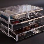 COSMETIC ORGANIZER PORTA COSMETICI ORGANIZZATORE ESPOSITORE MAKE UP TRUCCHI 4cas