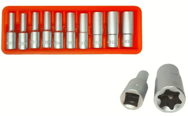 SET CHIAVI A BUSSOLA BUSSOLE 10 PZ PEZZI TORX 1/2" FEMMINA E-TYPE E8 E24 735xi