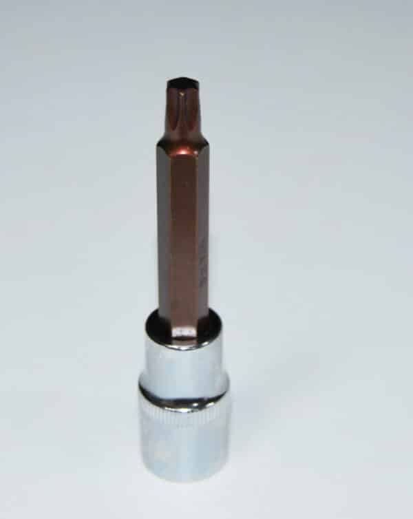 CHIAVE A BUSSOLA TORX T40 LUNGA PUNTA 100 MM 1/2" BUSSOLE ACCIAIO S2