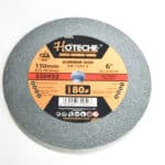 PIETRA DISCO ABRASIVO PER MOLA DA BANCO 150mm GRANA 80 ALL'OSSIDO D'ALLUMINIO