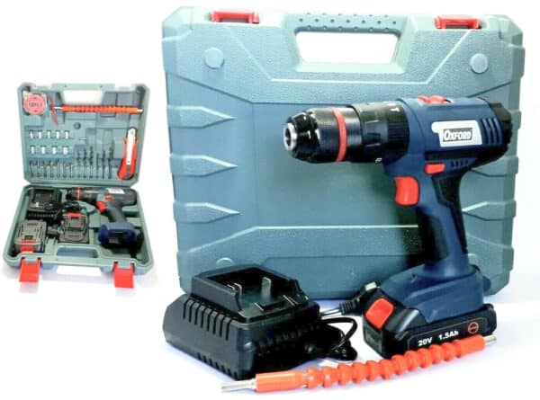 TRAPANO AVVITATORE 2 BATTERIE PERCUSSIONE MANDRINO METALLO AUTOBLOCCANTE 20V 1.5 383ox