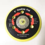 PLATORELLO DISCO 6 FORI A STRAPPO 150 mm PER LEVIGATRICE ROTORBITALE 6 POLLICI