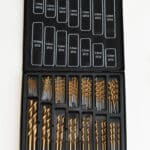 SET 100 PUNTE DA TRAPANO HSS METALLO RIVESTIMENTO TITANIO VALIGETTA METALLO N