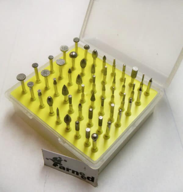PUNTE FRESE FRESA DIAMANTATE PER DRIMEL MINIUTENSILE DREMEL 50 PZ