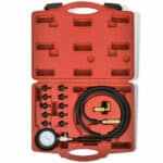 KIT TESTER MOTORE 12 PZ PRESSIONE OLIO MANOMETRO VALVOLE CARBURANTE AUTO 298