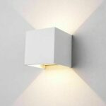 APPLIQUE INTERNO ESTERNO LED CUBO LAMPADA PARETE MURO 10W DOPPIA LUCE FREDDA 10