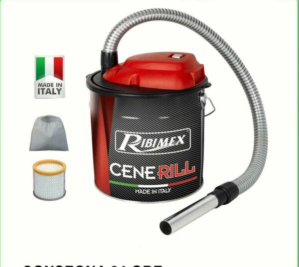 BIDONE ASPIRACENERE ELETTRICO 1000 W ASPIRA CENERE STUFE STUFA PELLET CAMINI 871