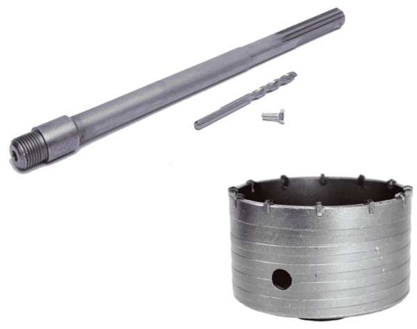 FRESA A TAZZA MM 160 CAROTATRICE CON ASTA SDS max 350 MM CEMENTO MURO MATTO