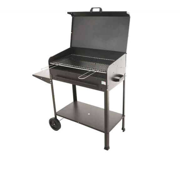BARBECUE ARTIGIANALE A LEGNA 50x40x90 COPERCHIO RUOTE CARBONE VANESSA 742 MIL