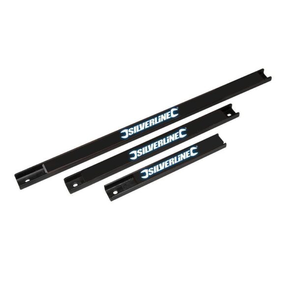 SET BARRA MAGNETICA A CALAMITA CREMAGLIERA IN ACCIAIO PER UTENSILI COLTELLI 3pz