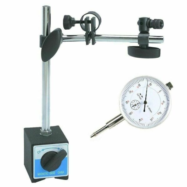 BASE MAGNETICA SNODABILE CON COMPARATORE CENTESIMALE TORNIO UTENSILI CON MOLLA