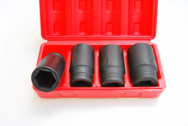 SET BUSSOLE 4 PZ 3/4 ESAGONALI IMPATTO 30 - 36 MM GRANDI GIGANTI CAMION 554
