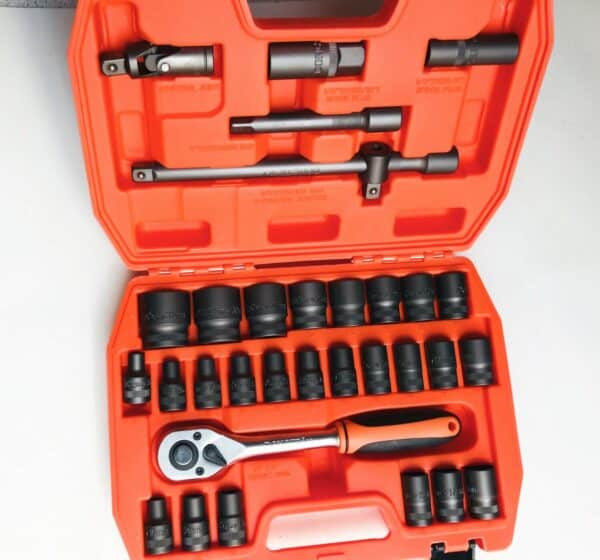 BUSSOLE 31 PZ ESAGONALI POLIGONALI 1/2" 8 32 MM PROLUNGA CRICCHETTO SNODO 723AR