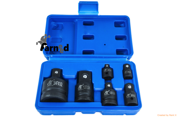 SET ADATTATORI ADATTATORE RIDUTTORI IMPATTO BUSSOLE ARIA COMPRESSA 6 PZ 251