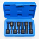 CHIAVI BUSSOLA IMPATTO 3/8 ESAGONALI H4 H12 7 PZ BUSSOLE AVVITATORE CASSETTA 251