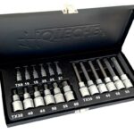 KIT SET INSERTI CHIAVI 18PZ BUSSOLE BUSSOLA CHIAVI TORX 1/4" 1/2" VALIGIA 164 HO