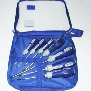 SET CACCIAVITI CACCIAVITE TORX 7 PZ FORO BORSELLO CUSTODIA PHINX T6 T30