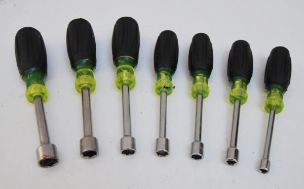 7 PZ CACCIAVITI A BUSSOLA CACCIAVITE IMPATTO DADI ESAGONALI ERGONOMICI 6-13 mm c