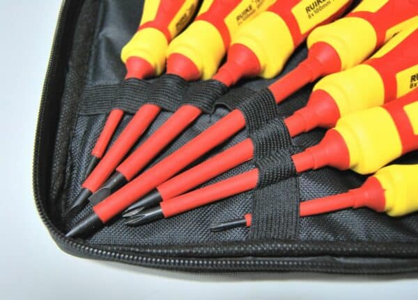 KIT SET CACCIAVITI CACCIAVITE 7 PZ ELETTRICISTA TAGLIO PIATTO CROCE GIRAVITI 128