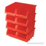 SET CASSETTE IMPILABILI 8 PZ CASSETTA PORTA UTENSILI MINUTERIA 165x105x75mm SIL