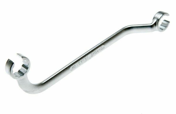 CHIAVE DOPPIA CHIAVI INIETTORI TUBI DADI POLIGONALE OFFICINA 17MM POMPISTA PIEGATA CURVA