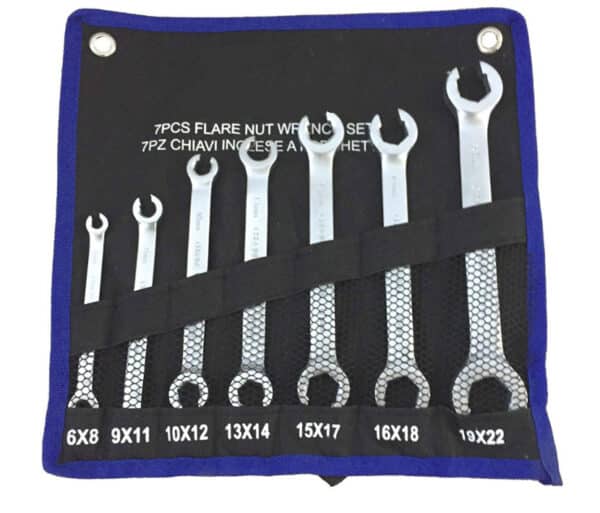 CHIAVI ESAGONALI APERTE SPACCATE TUBI FRENO RACCORDI FRENI 7 PEZZI PZ 6x22 mm 072en