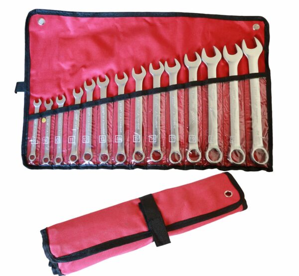 SERIE SET KIT 14 PZ CHIAVI COMBINATE FISSA E STELLA FISSE 8 - 24 ASTUCCIO 600