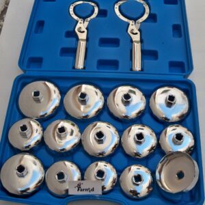 CHIAVI A TAZZA PER FILTRO OLIO CARTUCCIA AUTO CAMBIO UNIVERSALE 14 PZ