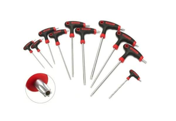 SET KIT 10 PZ PEZZI CHIAVI TORX T TESTA FORO T9 T50 SUPPORTO CHIAVE 906