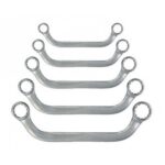 SET CHIAVE CHIAVI POLIGONALI DOPPIE A U 5 PZ DA 8 A 22 MM CURVE CHROME VANADIUM