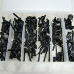 CLIP FERMI FISSAGGIO 115 PZ CARROZZERIA PARAURTI PANNELLI RIVETTI PLASTICA 142