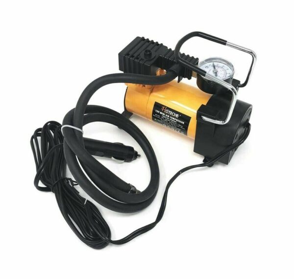 MINI COMPRESSORE ARIA 100 PSI 12V 28 LT MANOMETRO AUTO BARCA CAMPER BICI 159 HOT