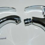 COPPIA DI MISCELATORI RUBINETTI LAVABO BIDET BAGNO OTTONE CROMATO CON FLESSIBILI