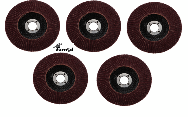 SET DISCHI 5 PZ LAMELLARE SMERIGLIATRICE CARTA ABRASIVA 115 MM GRANA 80