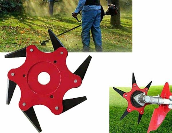 TESTINA RICAMBIO RASAERBA CON 6 LAME IN ACCIAIO CATENA DECESPUGLIATORE ERBA 909