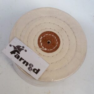 KIT 5 PZ DISCHI DISCO RUOTA COTONE CUCITO MOLA LUCIDATURA 75 3"X 50 mm