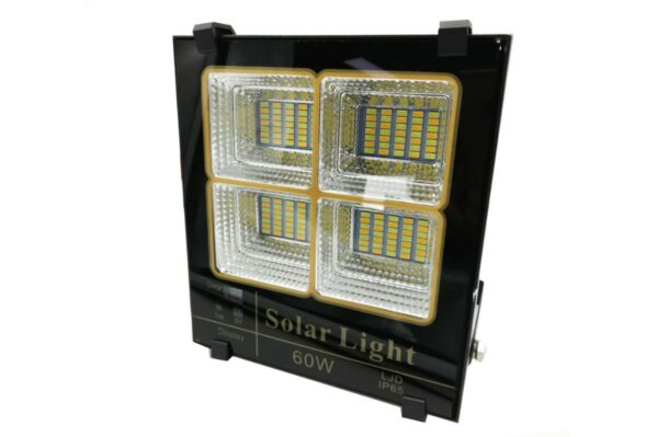 FARO FARETTO LED ENERGIA SOLARE PANNELLO CREPUSCOLARE + TELECOMANDO V TAC 60 W