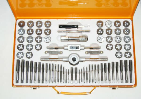 KIT FILIERA FILIERE FILETTATURA 74 PZ MASCHI FEMMINE PASSO METRICO POLLICI 309 H