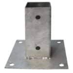 STAFFA A BICCHIERE SUPPORTO PALO 90 PILASTRO PILASTRI ZINCATO LEGNO 9x9 cm 733V